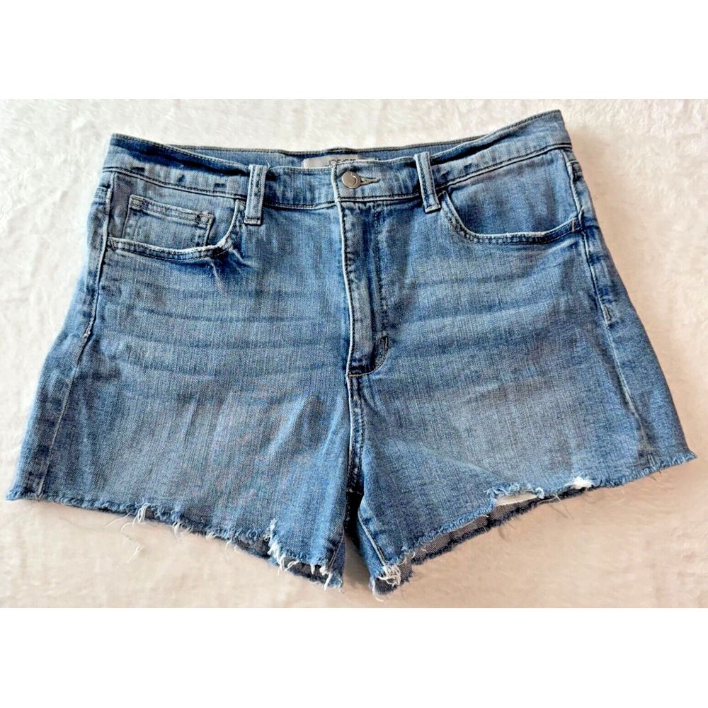 Joes Jeans‎ Denim Shorts Women Size 28 (31) Blue High Rise Jean Shorts Raw Hem
